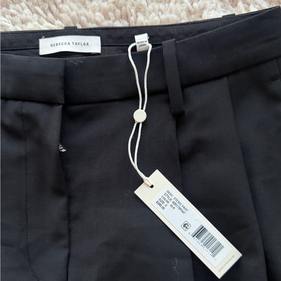 Rebecca Taylor Black Wide-Leg Pants - Picture 6 of 7
